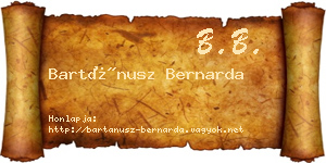 Bartánusz Bernarda névjegykártya
